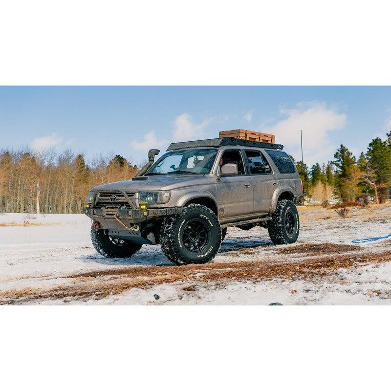 sherpa-matterhorn-roof-rack-for-1996-2002-4runner-front-corner-view-on-snowy-plains