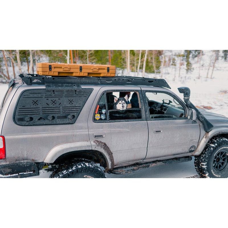 sherpa-matterhorn-roof-rack-for-1996-2002-4runner-side-view-with-dog-in-nature