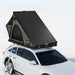 tentbox-cargo-2-hard-shell-roof-top-tent-forest-green-open-rear-corner-view-on-vehicle-on-white-background