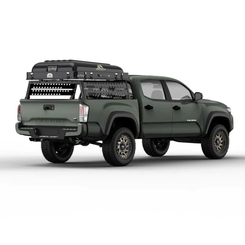 tuff-stuff-alpha-hard-shell-roof-top-tent-2-person-black-closed-on-toyota-tacoma